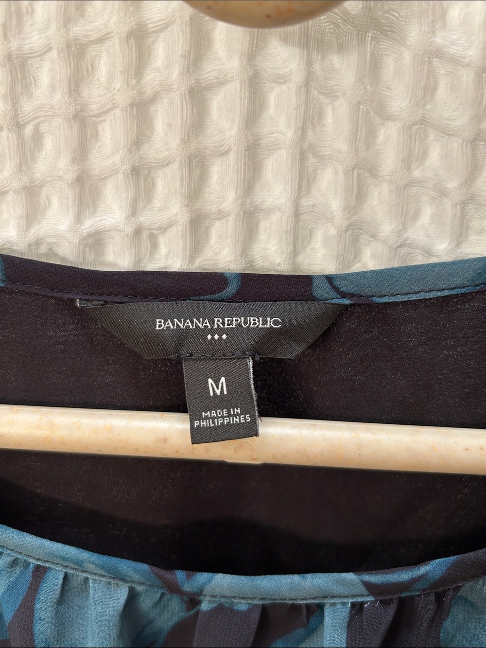 Banana Republic Navy Midi Dress with Teal Floral Print - Picture 3 of 6